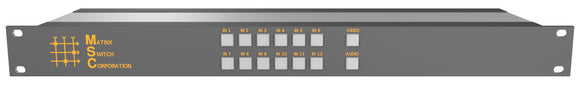 Matrix Switch MSC-HD121DEL 3G/HD/SD-SDI 12x1 Switcher -Dig. Audio & Button Ctrl