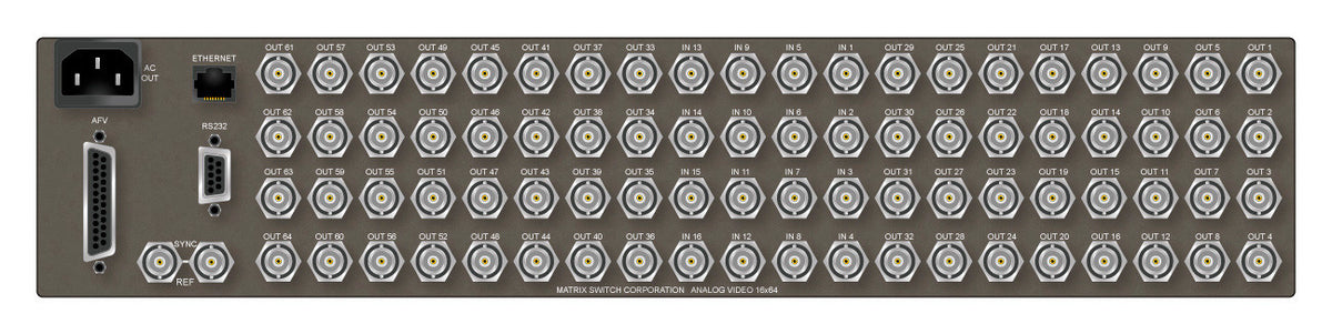 Buy Matrix Switch MSC-V1664 16x64 Analog Video Routing Switcher MSC-V1664