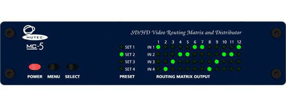 Mutec MC-5 SD/HD Video Routing Matrix and Signal Distributor