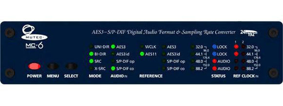 Mutec MC-6 AES S/PDIF Stereo Format & bi-directional Sampling Rate Converter