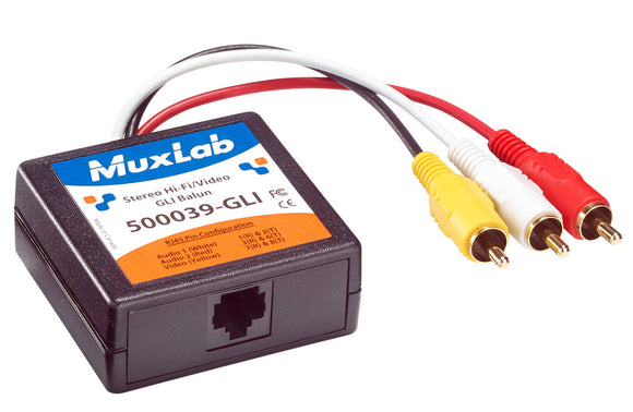 MuxLab 500039 Stereo Hi-Fi Video Balun with Ground Loop Isolation