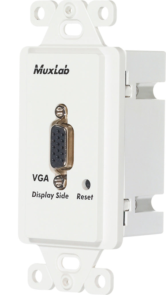 MuxLab 500041-WP-US VGA Wall Plate Balun II DB15F Over Cat5 Monitor-Side