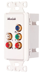 MuxLab 500058-WP-US Component Video/Stereo Audio Wall Plate Balun