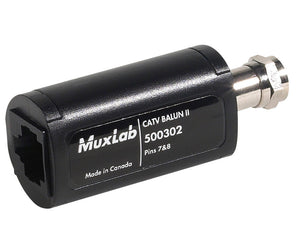 MuxLab 500302 CATV Balun II 75ohm Coax Videoease CAT5 Balun