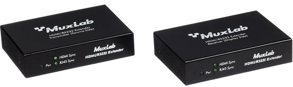 MuxLab 500454 HDBASE-T HDMI Over with RS232 CAT5e/6/7 Extender Kit