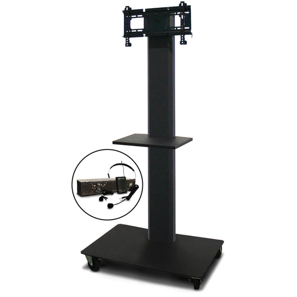 Marvel MVPFS3265DT-E Monitor Stand with Shelf & Earpiece Microphone