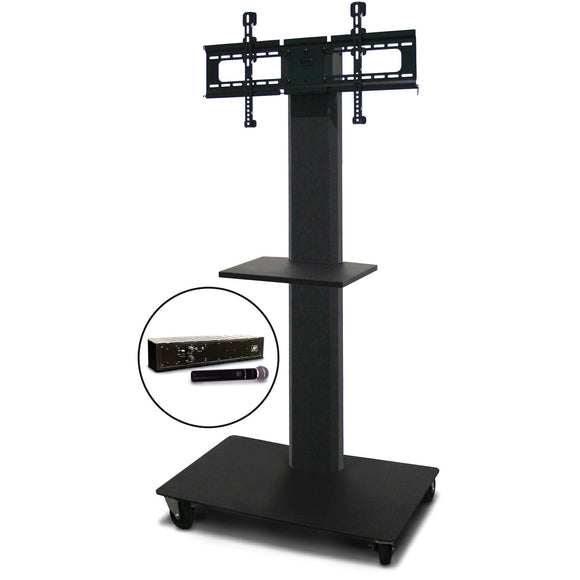 Marvel MVPFS6055DT-H Monitor Stand with Shelf & Hand Microphone