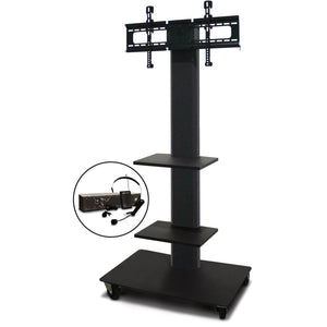 Marvel MVPFS6065DT-2E Monitor Stand with Two Shelves & Earpiece Microphone