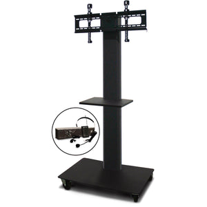 Marvel MVPFS6065DT-E Monitor Stand with Shelf & Earpiece Microphone