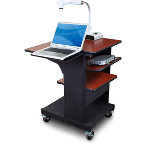 Marvel MVPSE2432CHDT-LT Benchmark Cart with Laptop Shelf & Tilting Shelf- Cherry