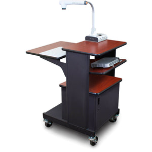 Marvel MVPSM2432CHDT-T Benchmark Cart with Metal Door and Tilting Shelf - Cherry