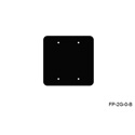 Mystery FP-2G-0-B 2-Gang Black Wall Panel Blank