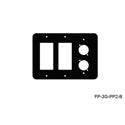 Mystery FP-3G-PP2-B 3-Gang Black Wall Panel  2 Each Decora 1 Each Neutrik D