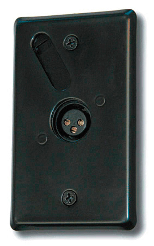 Mystery Electronics RPF50Q Brass Wallplate with 1/4 Inch TRS Phone Jack