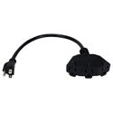 3-Outlet OutletSaver AC Power Splitter Adapter - 12 Inches