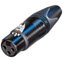 Neutrik NC3FXX-BAG 3 Pin Female XLR Cable Connector - Black/Silver