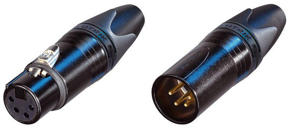 Neutrik NC4MXX-B 4-Pin XLR-M Cable Connector Black Shell/Gold Contacts