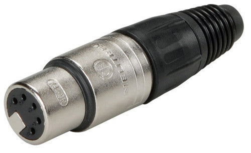 Neutrik NC5FX 5-Pin XLR-F Cable Jack with Nickel Shell & Silver Contacts