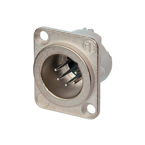 Neutrik NC5MD-LX 5 Pole Male Receptacle - Solder Cups Nickel / Silver