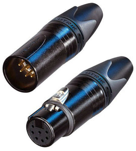 Neutrik NC7FXX-B 7-Pin Female Cable Connector - Black w- Gold Contacts