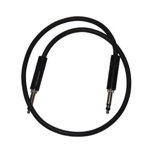 Neutrik NKTB05-B 1/4in Longframe Patch Cord 2FT Black