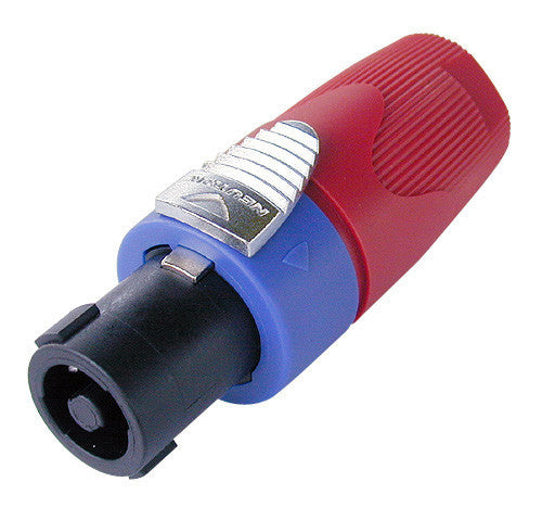 Neutrik NL4FX-2 Speakon Lockable 4 Pole Cable Connector with Red Bushing