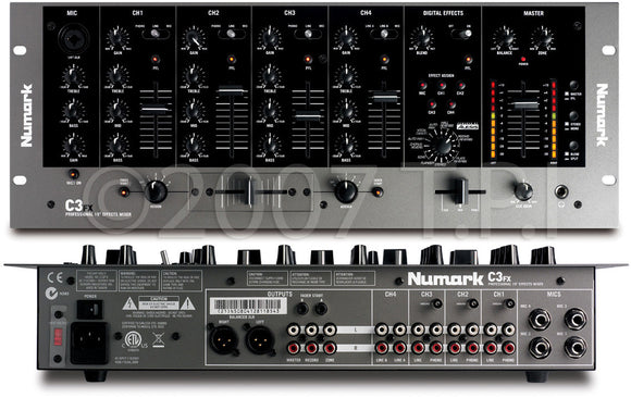 Numark C3FX Four-Channel Rack Mixer with Built-in Effects