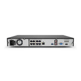 8 Channel 1U NVR - Integrated 8 Port POE Switch - Supports 8MP Resolution - 128Mbps Throughput - H.265 - Up To 16TB