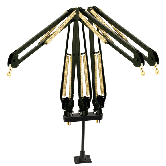 O.C. White 61900-3-BG Elite 3 Arms Triple Riser Black and Gold