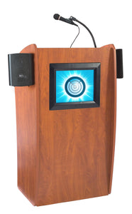 Oklahoma Sound 612S 15-Inch LCD Digital Display & Sound Vision Lectern - Cherry