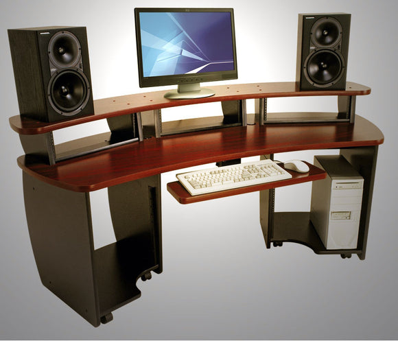 OmniDesk OMNI-MF Mahogany Audio Video Editing Desk