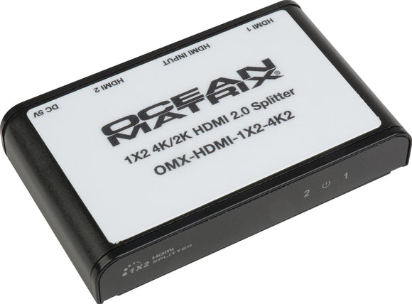 Ocean Matrix OMX-HDMI-1X2-4K2 4K UHD 1x2 HDMI 2.0 Splitter/Distribution Amplifier