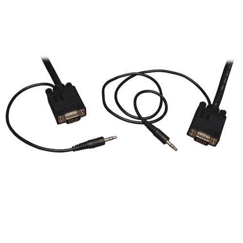 Tripp Lite P504-006 6ft SVGA/VGA Monitor and Audio Cable with Coax (HD15 M/M - 3.5mm M/M)