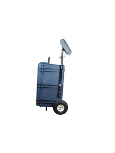 Portabrace PB-2850TBAORX Mobile Audio Cart/Case with Off-Road Wheels and Padded Divider Shelved Interior - Blue