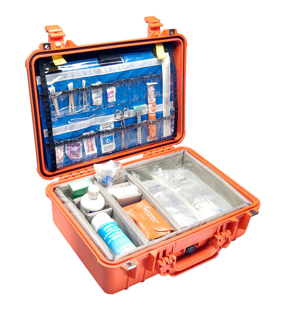 Pelican 1500EMS Case - Case with EMS Organizer and Dividers (Orange)