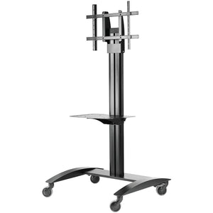 Peerless SmartMount Universal Cart for 32-60In Flat Panels with Metal Shelf Black