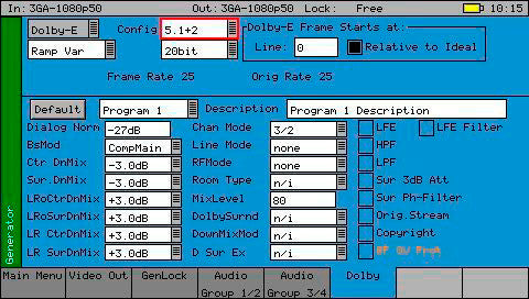 Leader Phabrix PHSXOBD-G Dolby Streaming Start Of Frame Adjust For Phabrix SX