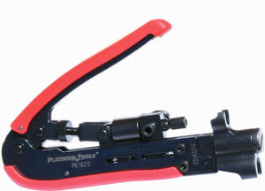 Platinum Tools 16213C SmartSeal Compression Crimp Tool for RG59/RG6/RG11 Cable & BNC/F Connectors