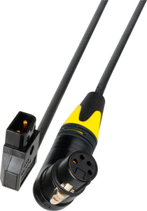 Connectronics 3ft Powertap F to Right Angle Neutrik 4-Pin XLRF Cable