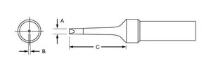 Weller PTR8 Soldering Tip for TC201 800 Degree Narrow Screwdriver .062in x .62in