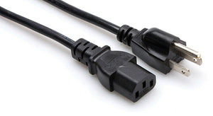 Hosa PWC-141 Power Cord IEC C13 - NEMA 5-15P 1FT