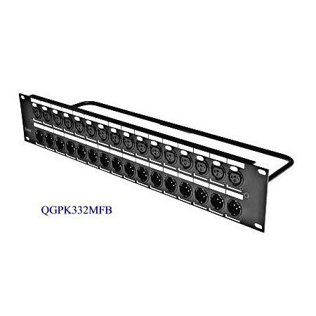 Switchcraft QGPK332MFB 16 XLR Male - 16 Female Patchbay