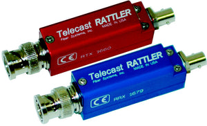 Telecast Fiber Rattler 1.5Gbs HD/SDI ST Fiber Optic Transmitter and Receiver Kit