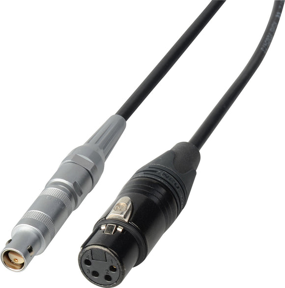 Power Cable 12V DC - Lemo 1S 3P SG to XLF4 - 10 Foot