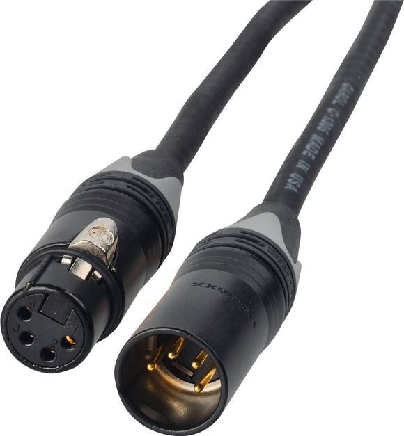 12V DC Power Cable 4-Pin XLR Male to 4-Pin XLR Female - 3 Foot