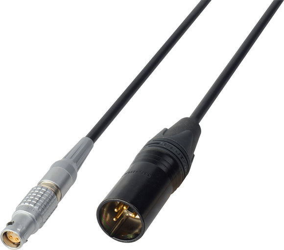 Epic/Scarlet  12V DC Power Cable - Lemo 1B 6-Pin-F to 4-Pin Male XLR - 3 Foot