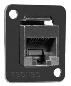 TecNec CAT-6 RJ45 Female-Female Feedthru D Series Panel Mount