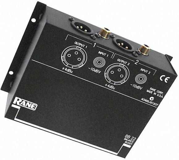 Rane BB 22 Balance Buddy Unbalanced to Balanced Converter