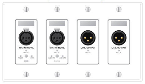 Rane RAD12 Remote Audio Device - 2 XLR Mic In 2 XLR Line Out - White