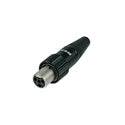 Rean RT5FCT-B Tiny XLR Female Screw-Locking 5-Pole Connector - Black/Gold